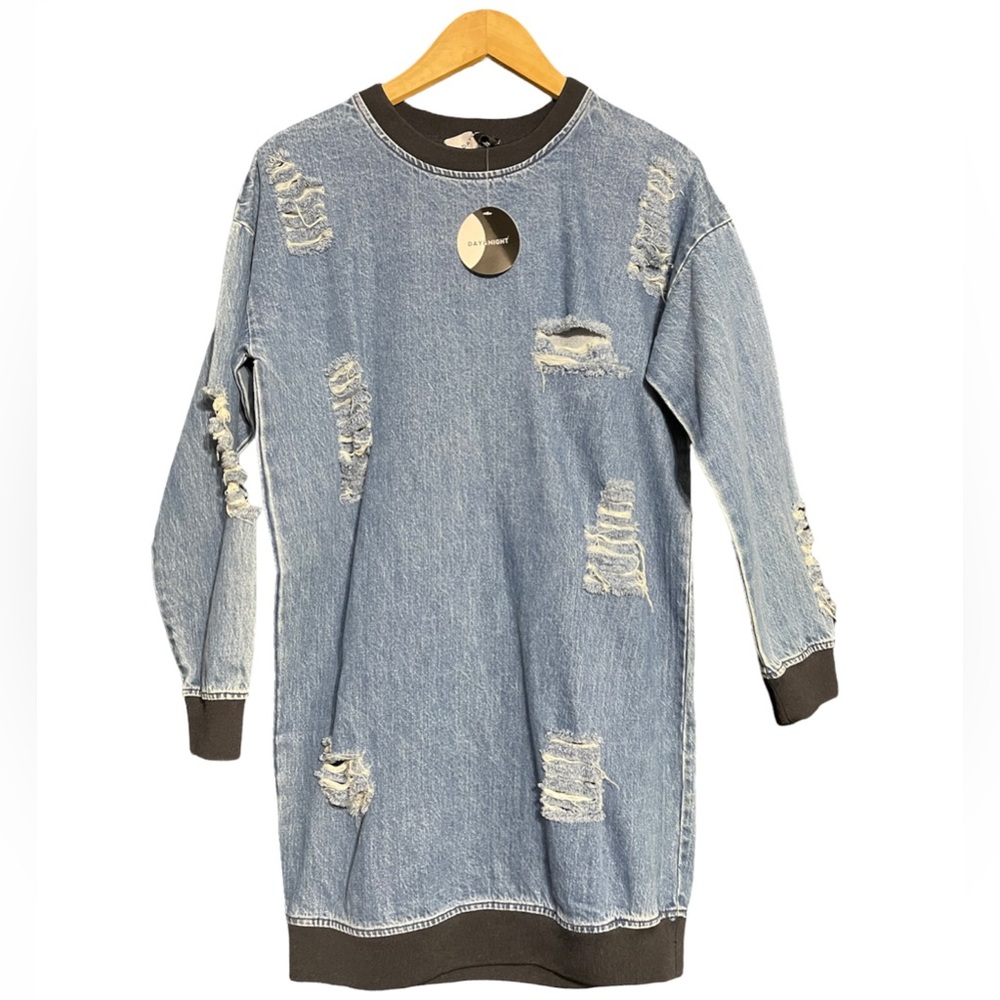 Day | Night Distressed Denim Dress/Top